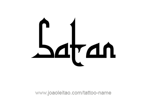 Tattoo Design Angel Name Satan