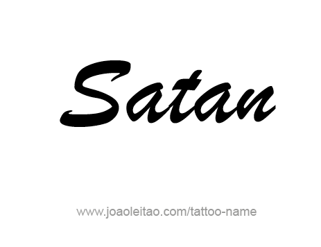 Tattoo Design Angel Name Satan