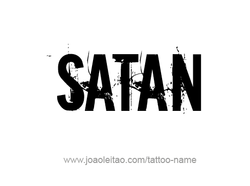 Tattoo Design Angel Name Satan