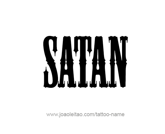 Tattoo Design Angel Name Satan