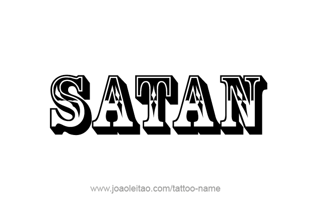 Tattoo Design Angel Name Satan