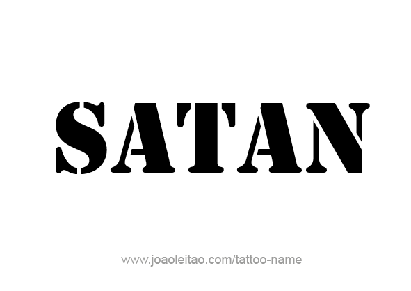 Tattoo Design Angel Name Satan