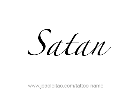 Tattoo Design Angel Name Satan