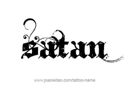 Tattoo Design Angel Name Satan