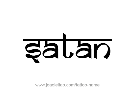 Tattoo Design Angel Name Satan