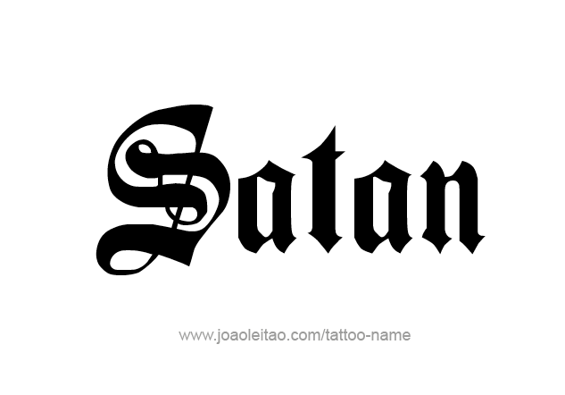 Tattoo Design Angel Name Satan