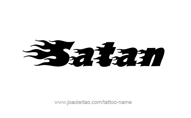 Tattoo Design Angel Name Satan