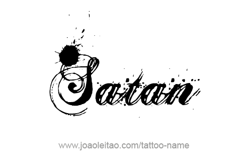 Tattoo Design Angel Name Satan