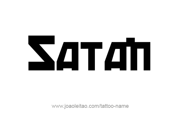 Tattoo Design Angel Name Satan
