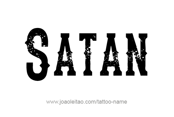 Tattoo Design Angel Name Satan