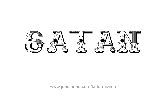 Tattoo Design Angel Name Satan