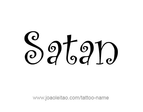 Tattoo Design Angel Name Satan