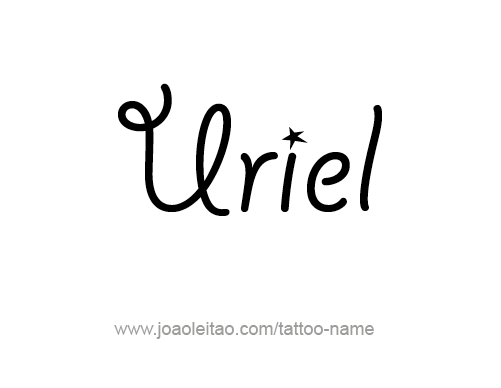 Tattoo Design Angel Name Uriel