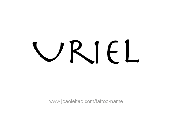 Tattoo Design Angel Name Uriel