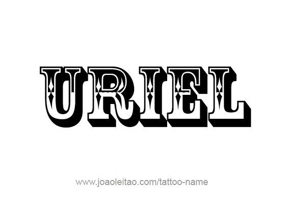 Tattoo Design Angel Name Uriel