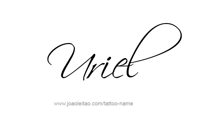 Tattoo Design Angel Name Uriel