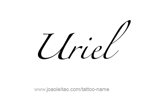 Tattoo Design Angel Name Uriel