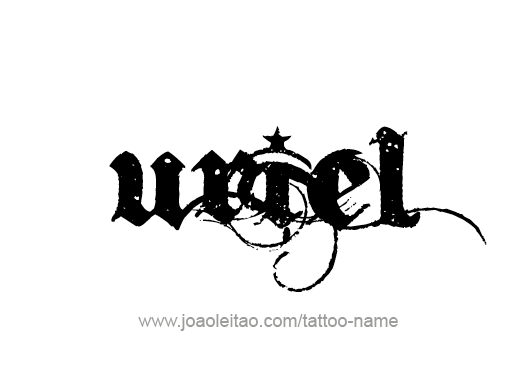 Tattoo Design Angel Name Uriel