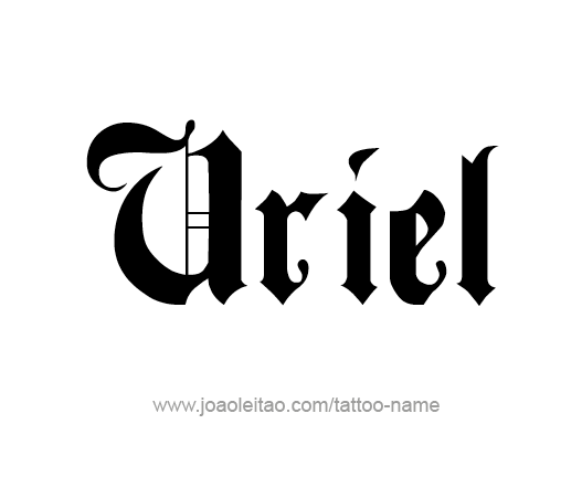 Tattoo Design Angel Name Uriel