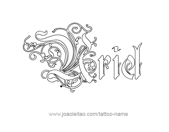 Tattoo Design Angel Name Uriel