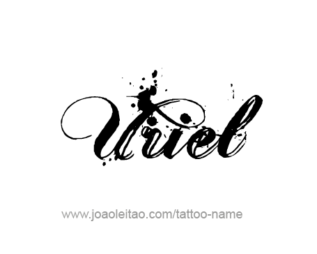 Tattoo Design Angel Name Uriel