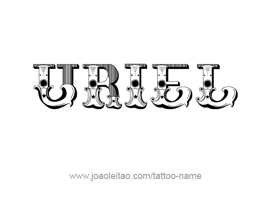 Tattoo Design Angel Name Uriel