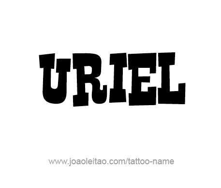 Tattoo Design Angel Name Uriel