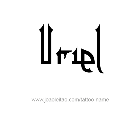 Tattoo Design Angel Name Uriel