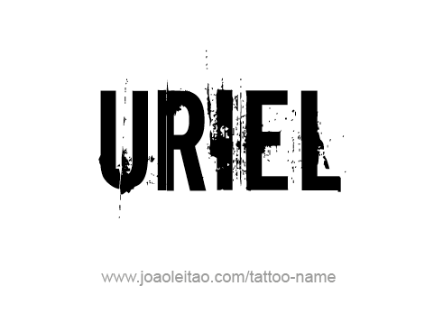 Tattoo Design Angel Name Uriel