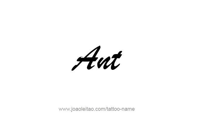 Tattoo Design Animal Name Ant