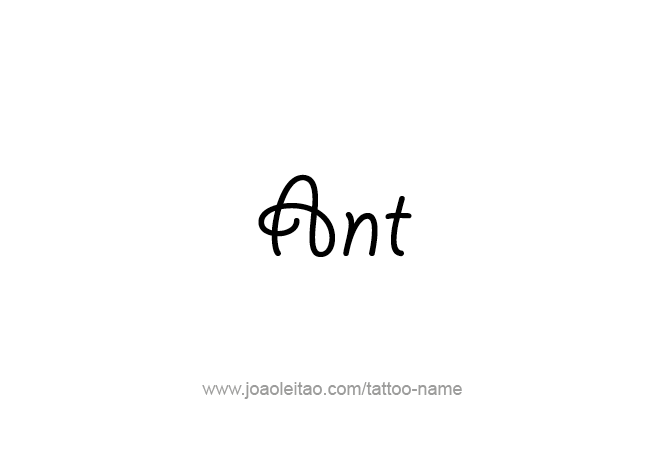 Tattoo Design Animal Name Ant