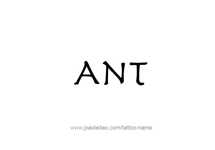 Tattoo Design Animal Name Ant