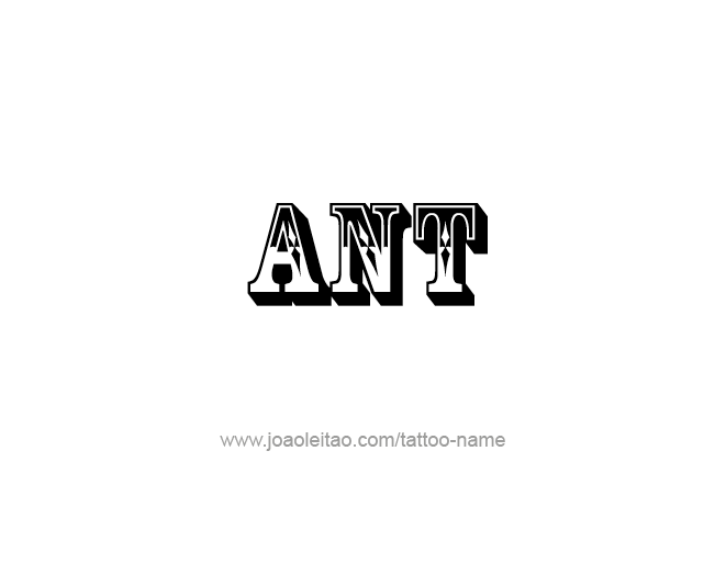 Tattoo Design Animal Name Ant