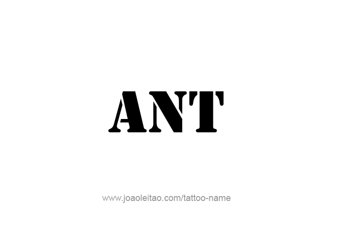 Tattoo Design Animal Name Ant