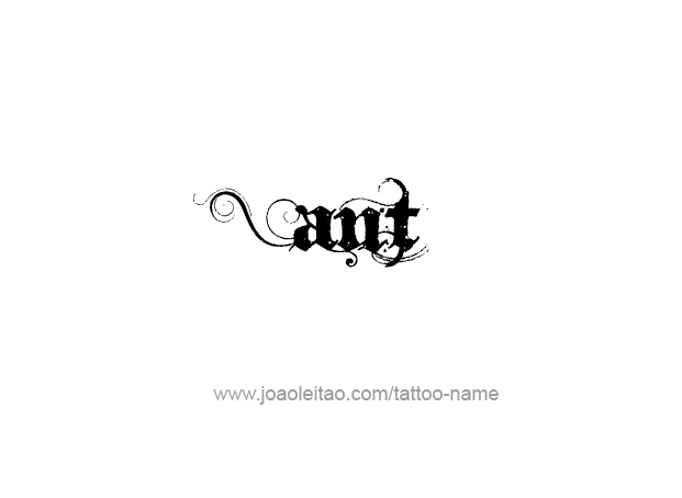 Tattoo Design Animal Name Ant