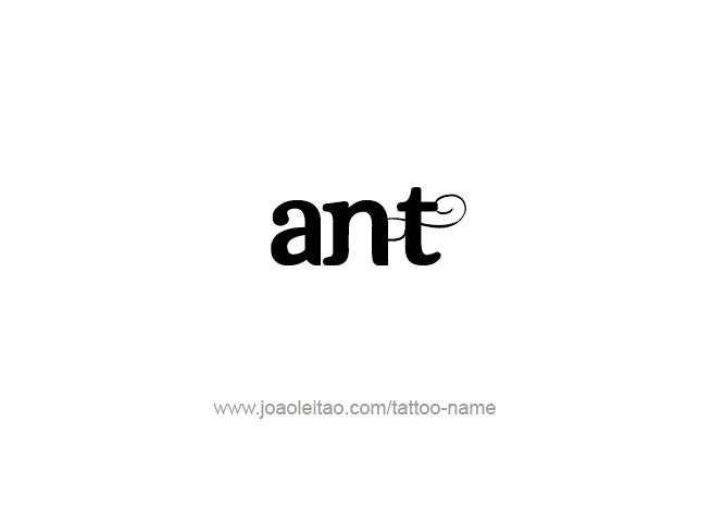 Tattoo Design Animal Name Ant