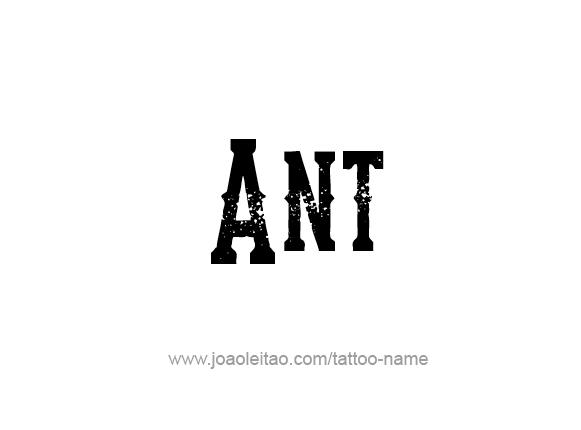 Tattoo Design Animal Name Ant