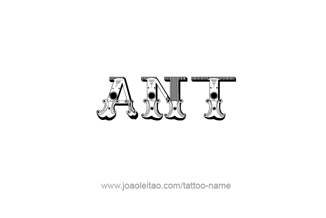 Tattoo Design Animal Name Ant