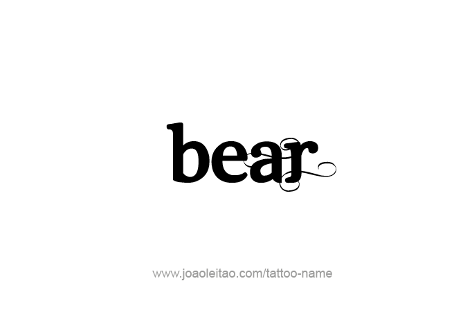 Tattoo Design Animal Name Bear