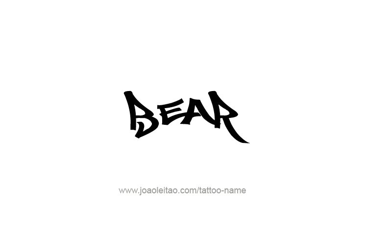 Tattoo Design Animal Name Bear