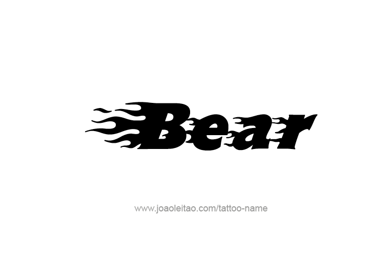 Tattoo Design Animal Name Bear