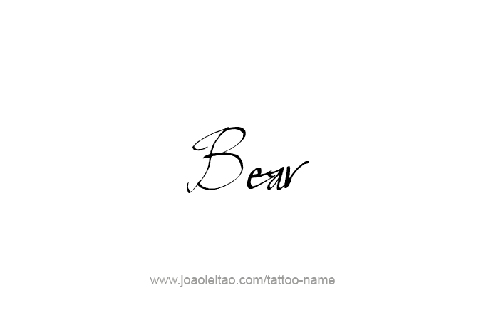 Tattoo Design Animal Name Bear