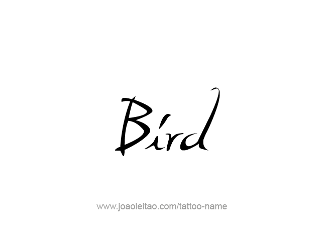 Tattoo Design Animal Name Bird