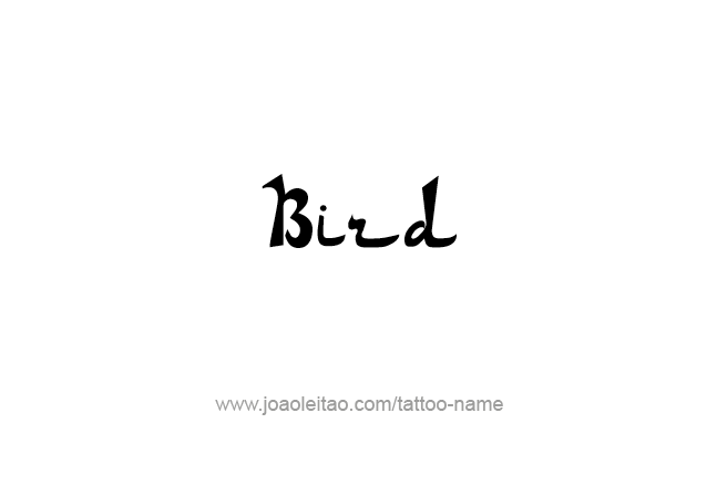 Tattoo Design Animal Name Bird