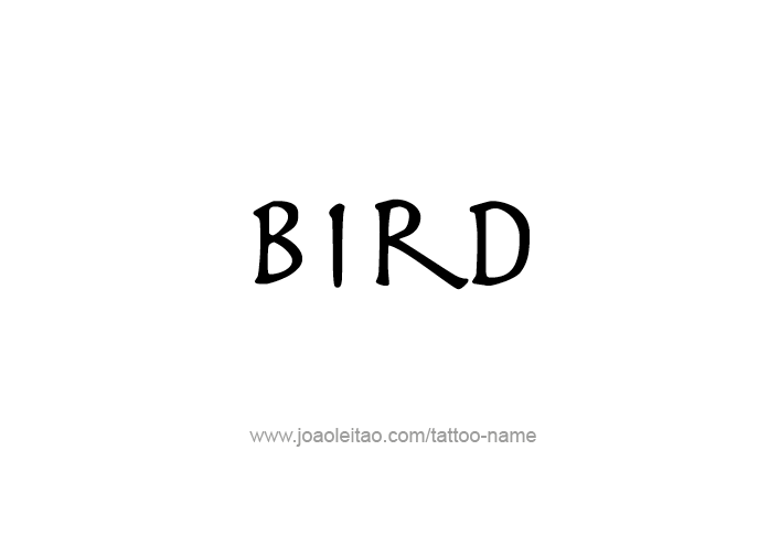 Tattoo Design Animal Name Bird