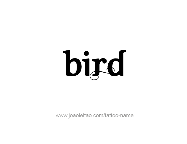 Tattoo Design Animal Name Bird