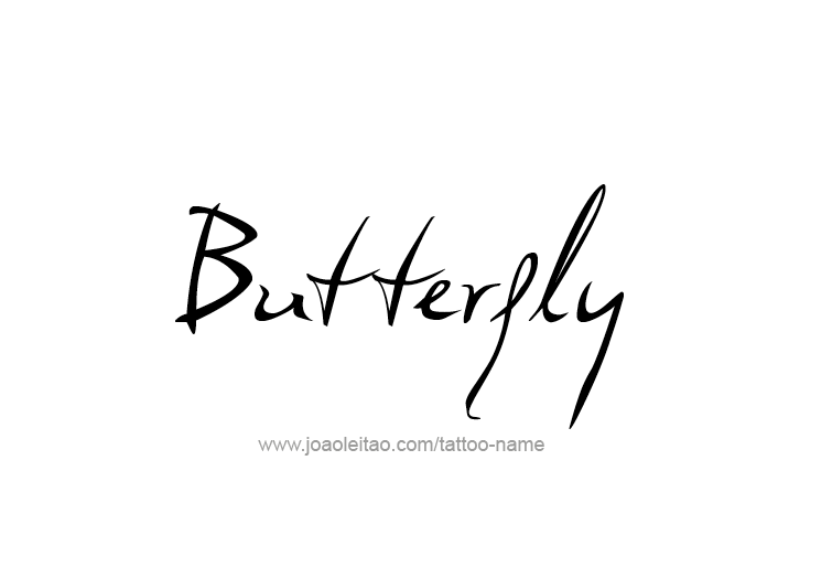 Tattoo Design Animal Name Butterfly