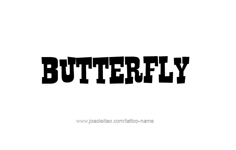 Tattoo Design Animal Name Butterfly