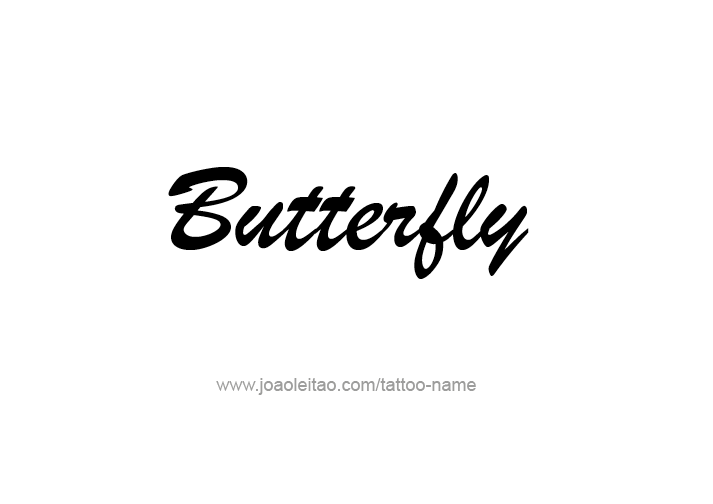 Tattoo Design Animal Name Butterfly