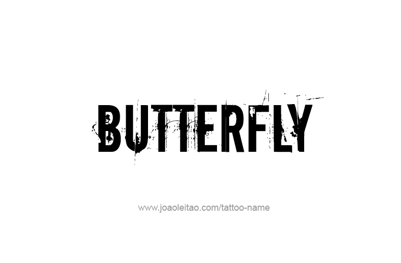 Tattoo Design Animal Name Butterfly